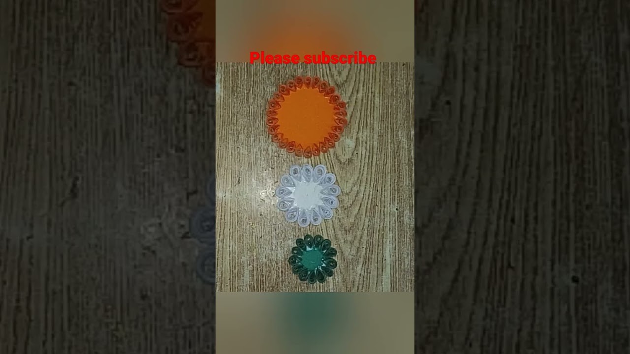 Tricolour quilling Badge #trendingshorts #youtubeshorts #viralshorts #shorts #trending #trend