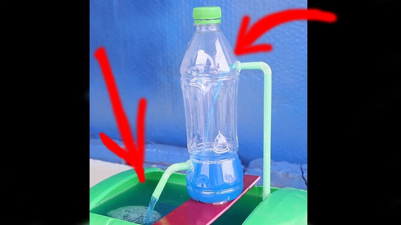 Diy - Non stop water pump without electricity using waste plastic bottle at home | Volcano