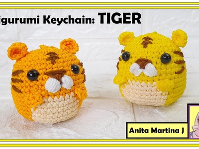 Amigurumi Tutorial : Cute Tiger │How To Crochet One Piece Amigurumi Keychain