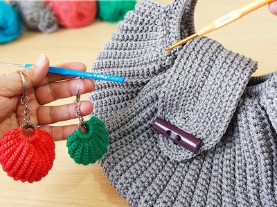 Fantastic crochet idea | Crochet bag design keychain idea |How to crochet a bag |Çanta tığ işi fikri