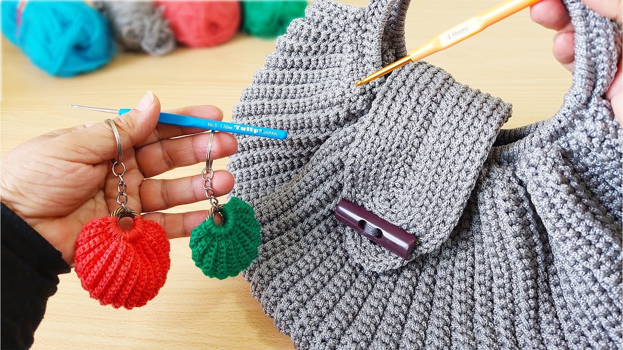 Fantastic crochet idea | Crochet bag design keychain idea |How to crochet a bag |Çanta tığ işi fikri