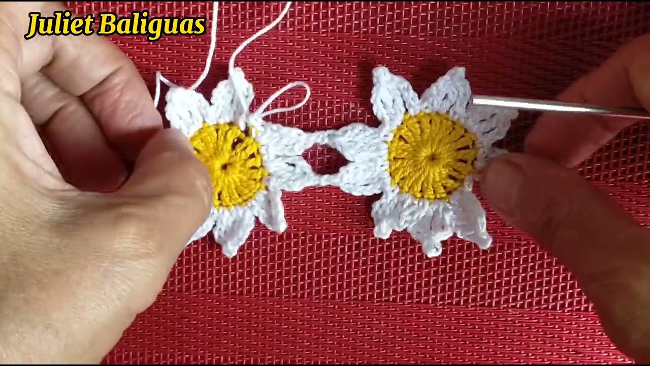 Super easy crochet daisy motif pattern