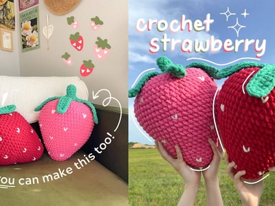 How to Crochet A Giant Strawberry | FREE Patterrn + Tutorial | Hayhay Crochet