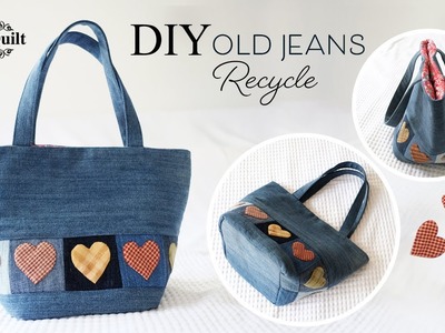 DIY Old Jeans Recycle | Tote Bag | Tutorial