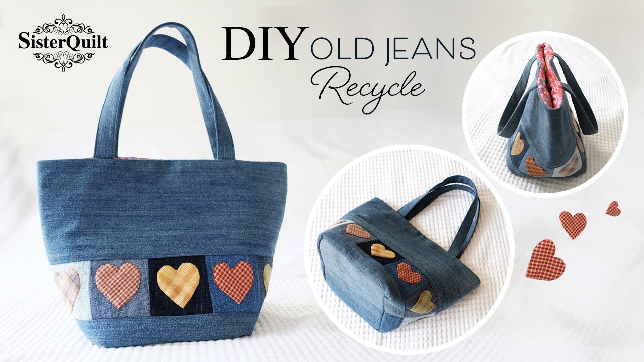 DIY Old Jeans Recycle | Tote Bag | Tutorial