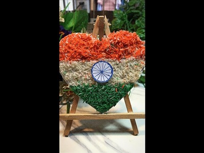 DIY-tricolor rice craft ideas|Unique crafts #shorts #youtubeshorts #trending #india #viral #diy