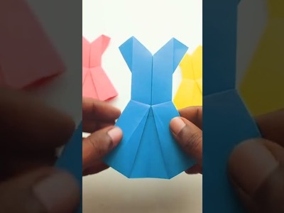 Origami Dress for Doll House | Easy Origami | Paper Craft | DIY #shorts