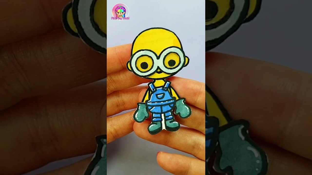 Toca Boca Minion DIY Paper Crafts How to Draw #shorts #youtubeshorts #minions