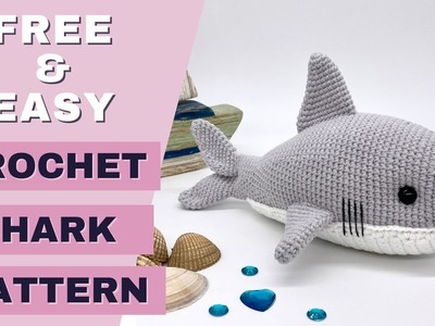 FREE crochet shark pattern | Shark crochet tutorial | How to crochet shark Amigurumi tutorial