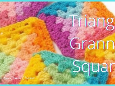 How To Crochet Four Triangle Granny Square Trick And Invisible Join