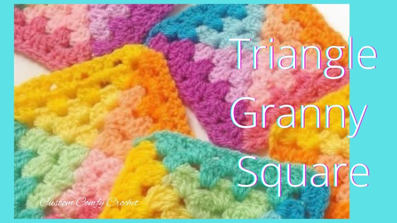 How To Crochet Four Triangle Granny Square Trick And Invisible Join