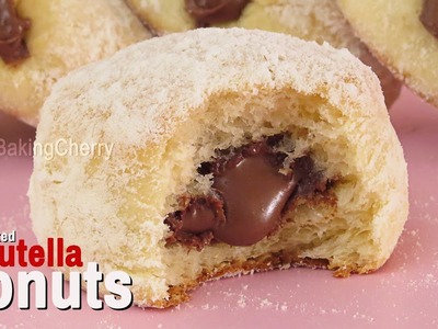 Baked DONUTS filled with NUTELLA | Soft and Fluffy Homemade Donut Recipe