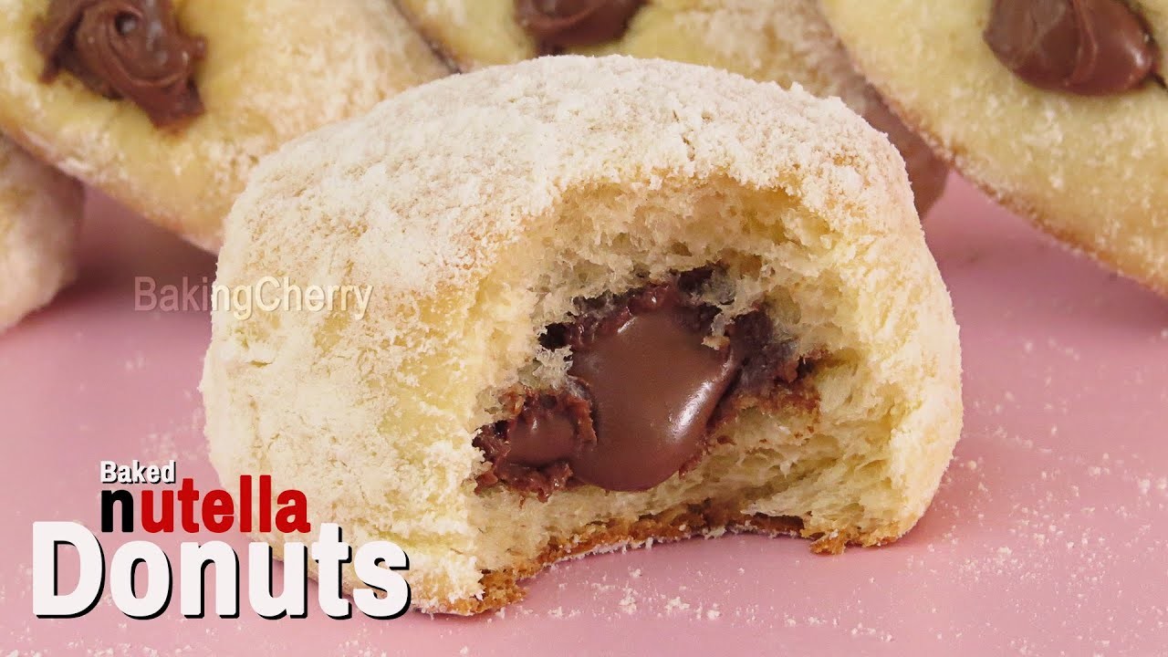 Baked DONUTS filled with NUTELLA | Soft and Fluffy Homemade Donut Recipe