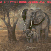( CRAFTS ) Elephant Mother & Child Cross Stitch Pattern***LOOK***Buyers Can Download Your Pattern As Soon As They Complete The Purchase