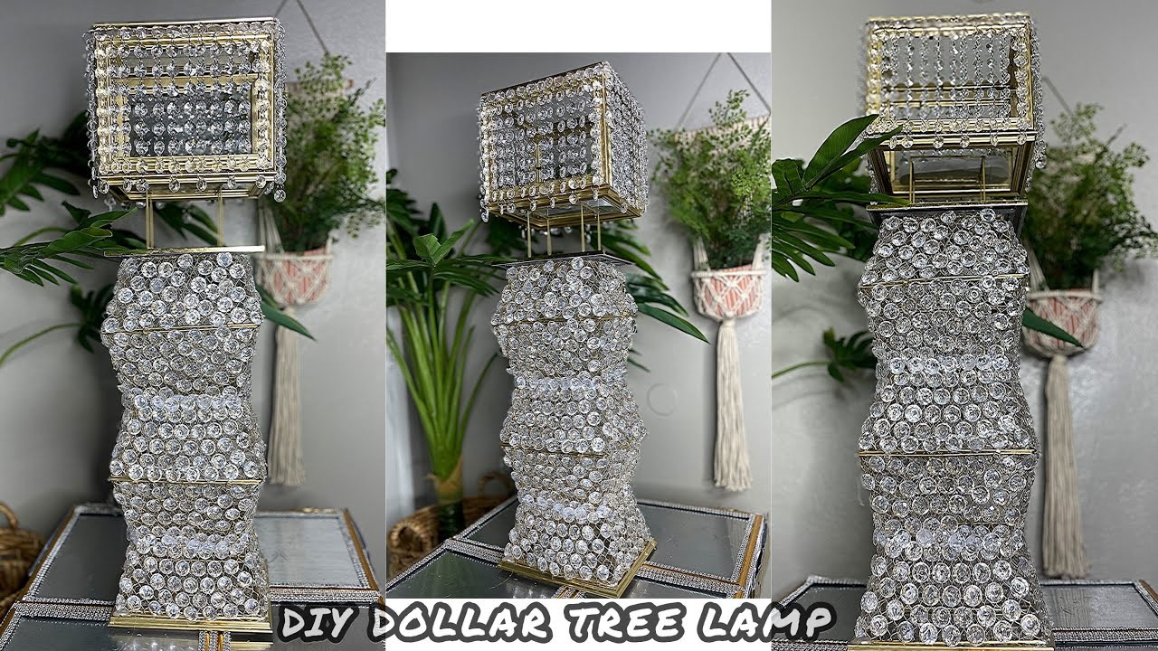 DIY DOLLAR TREE GLAM LAMP !