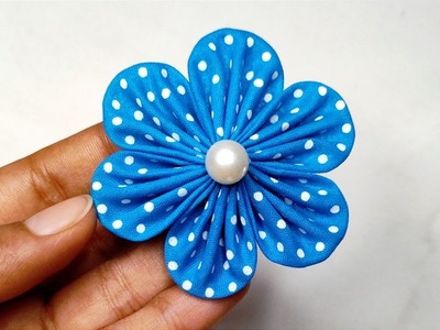 DIY: Easy Tricks Fabric Flowers | Kapde Ke Phool Banana, Cloth Flower Making | Blouse Latkan Design