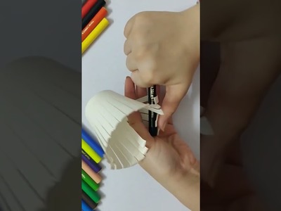 DIY Easy 3D Paper Master Chef Cap ????????‍???? origami with disposable cup glass art&crafts #shorts #viral