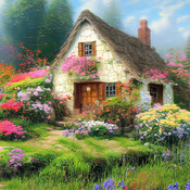 Sweet Cottage Cross Stitch Pattern