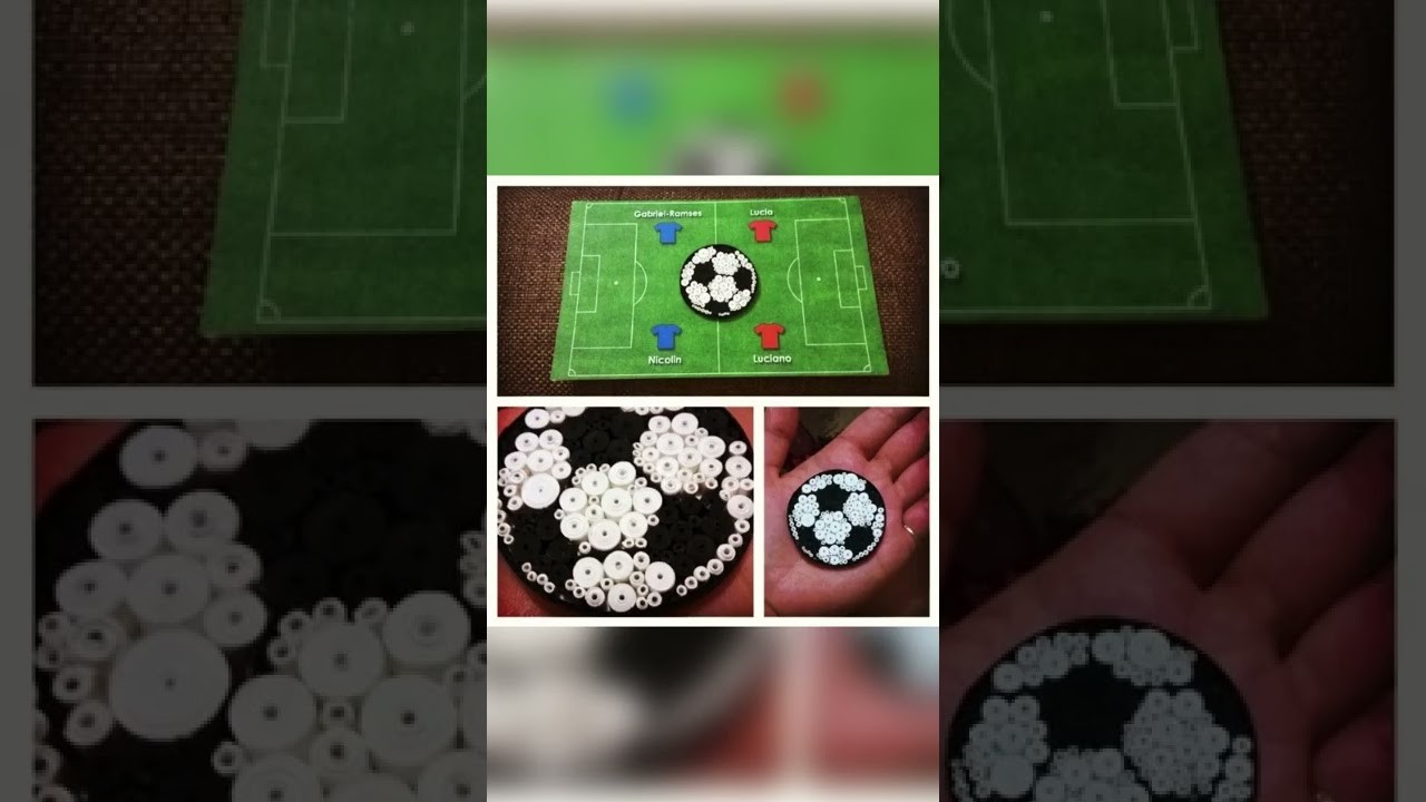 Top 10 design paper quilling "Foot ball"