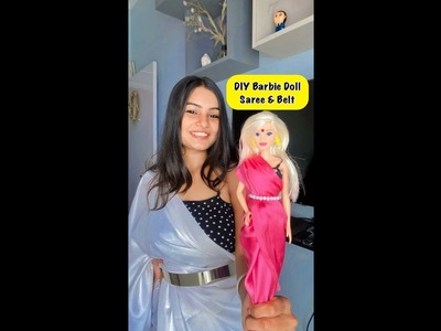 DIY Barbie Doll Saree & Belt ???? #crafteraditi #youtubepartner #shorts #diy #barbiedoll @Crafter Aditi