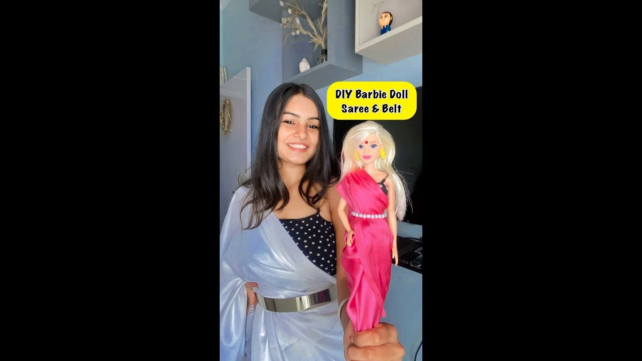 DIY Barbie Doll Saree & Belt ???? #crafteraditi #youtubepartner #shorts #diy #barbiedoll @Crafter Aditi