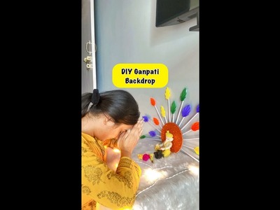 DIY Ganpati Backdrop ???? #crafteraditi #youtubepartner #shorts #diy #ganpatibappamorya @Crafter Aditi