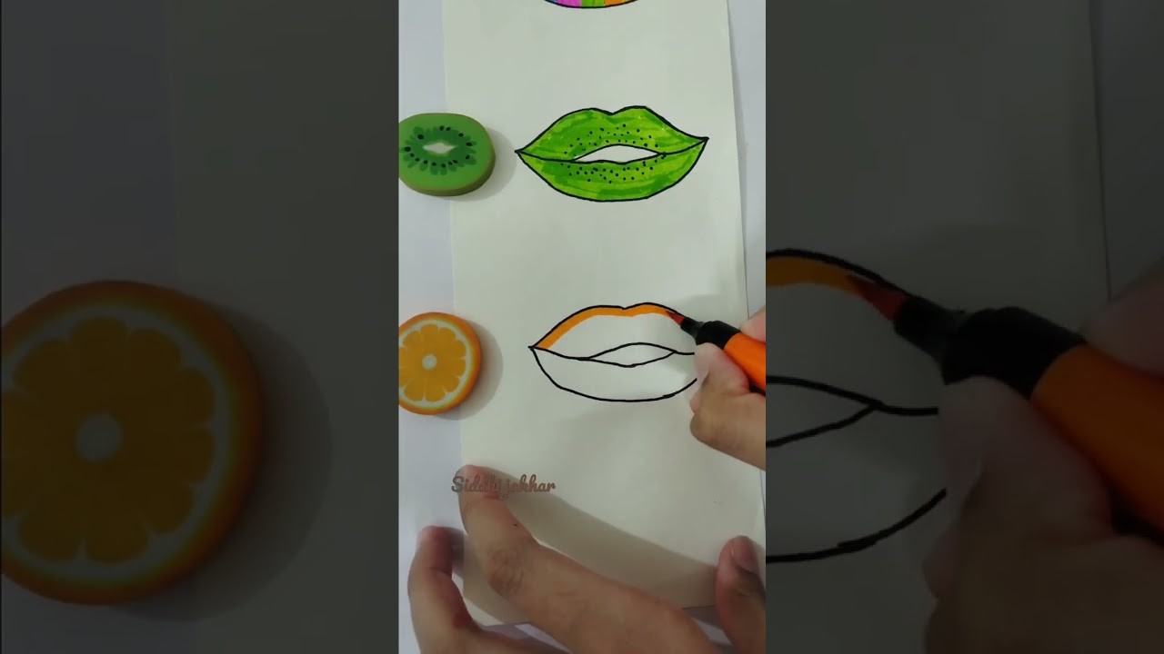 Very Satisfying Creation Art √√ How is it ? #shorts #ytshorts #satisfying #lips