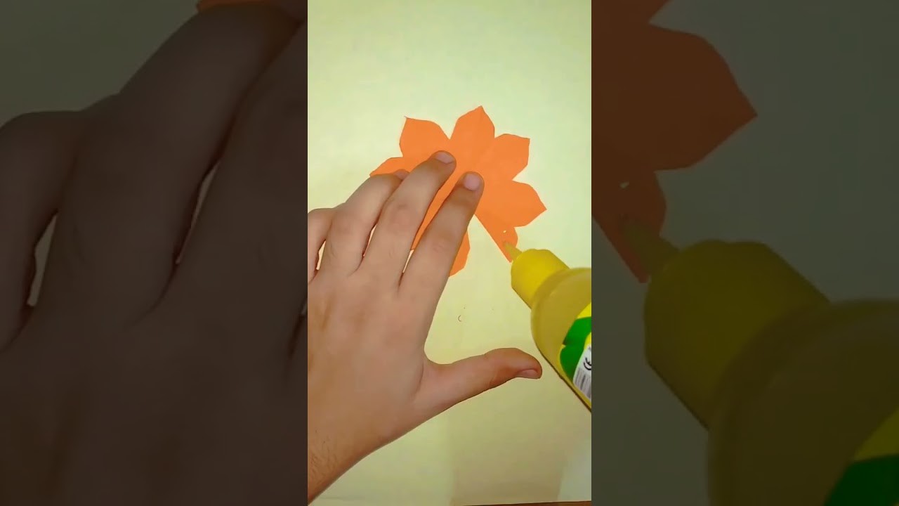 Flower making with paper | Paper flowers | Paper crafts | Flower making #shorts