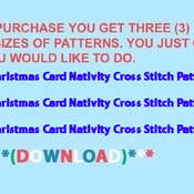 DMC DIY Christmas Card Nativity Scene Cross Stitch Pattern***LOOK***