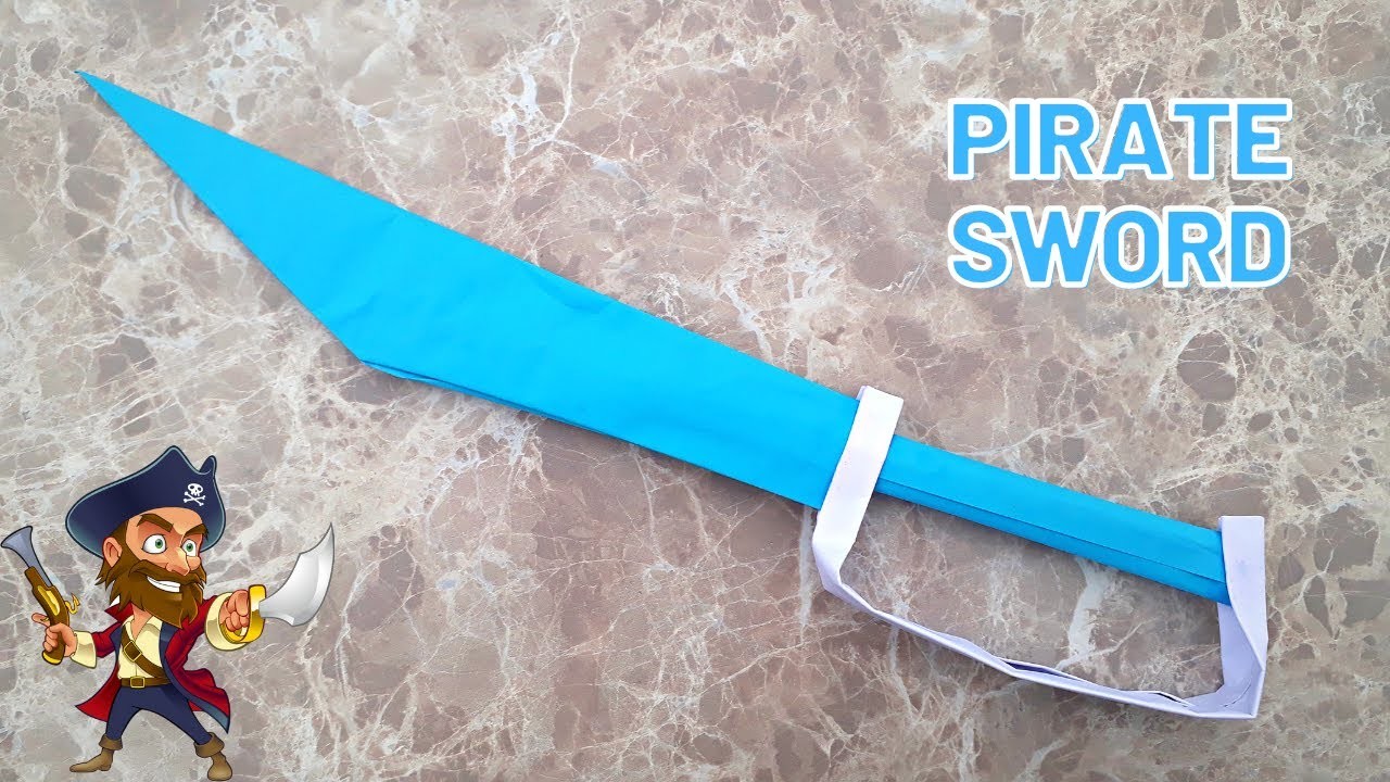 How To Make a Paper Pirate Sword (EASY) - Tutorial Origami & Paper Weapons