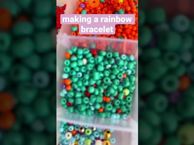 Making a rainbow bracelet #claybeads #beads #clay #foryou #jewellery | Amelia’s Bracelet Making