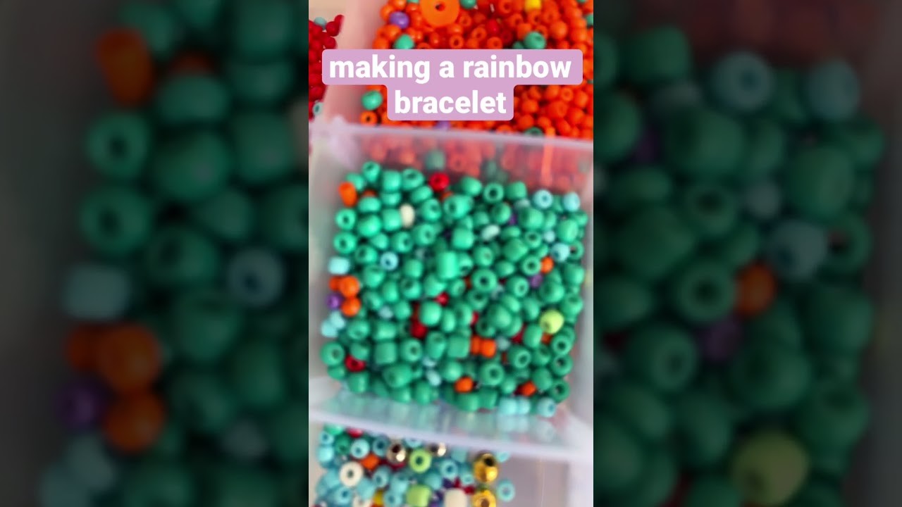 Making a rainbow bracelet #claybeads #beads #clay #foryou #jewellery | Amelia’s Bracelet Making