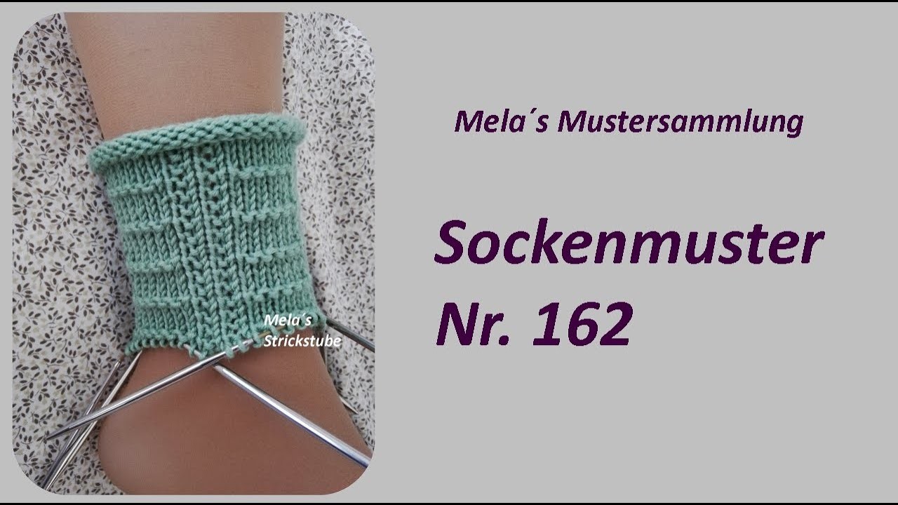 Sockenmuster Nr. 162 - Strickmuster in Runden stricken. Socks knitting pattern