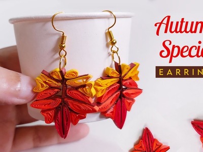 Maple Leaf Quilling Earrings ????