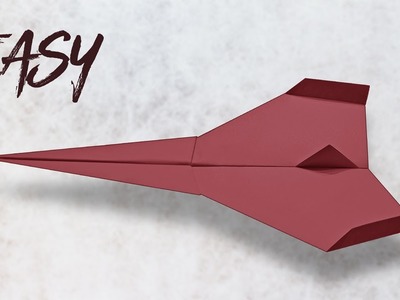 Easy paper plane flying far in the sky