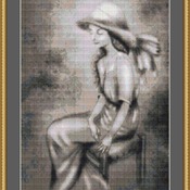 Young Woman Cross Stitch Pattern