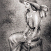 Young Woman Cross Stitch Pattern