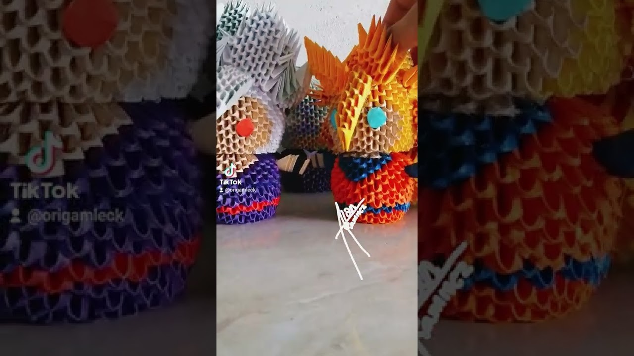 Figuras de Dragon ball de origami 3d