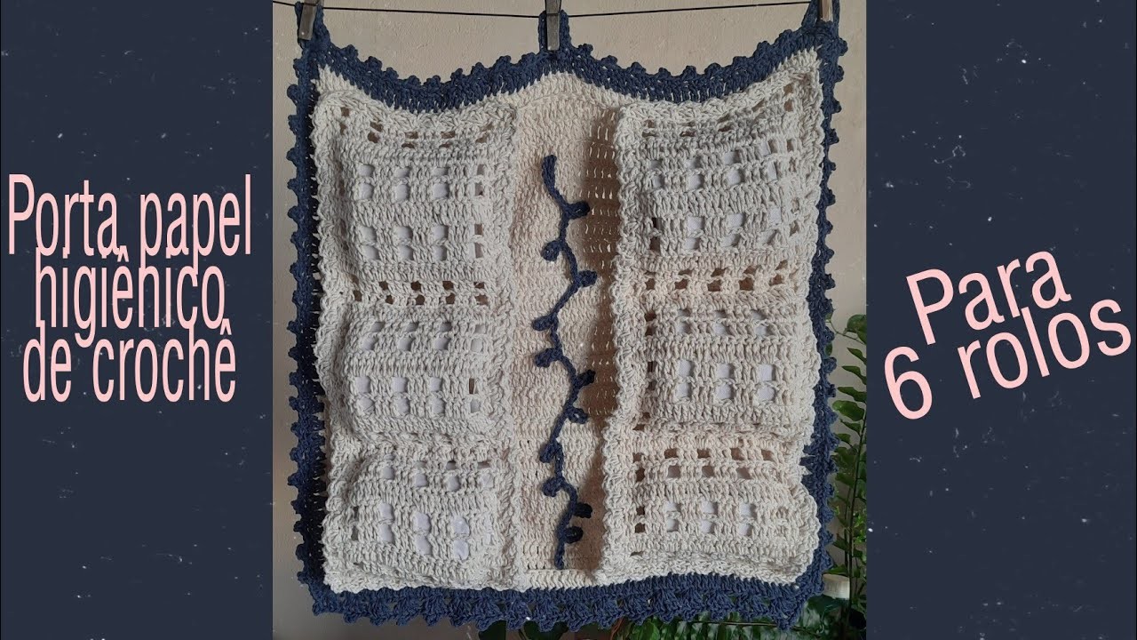 Porta papel higiênico DIFERENTE- PARA 6 ROLOS #gabycroches #crochet