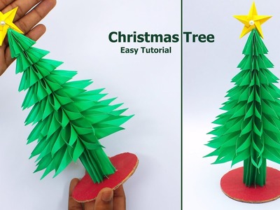 How To Make Christmas Tree | DIY Christmas Decoration Ideas | Easy Paper Xmas Tree Making At Home
