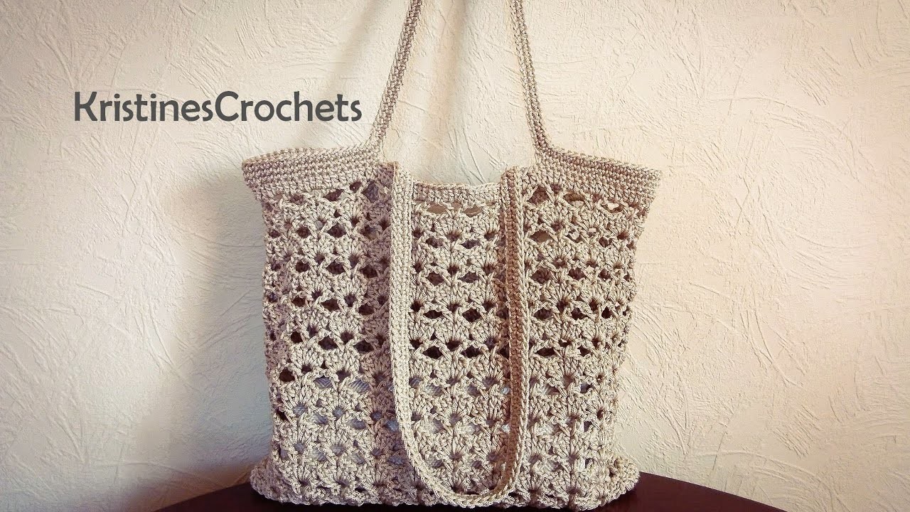 Easy Crochet Lacy Tote Bag Pattern