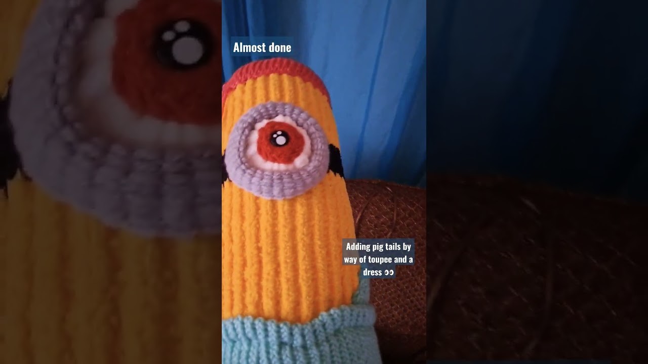 Custom Minion #minions #knitting #loom #youtubeblack #amigurumi