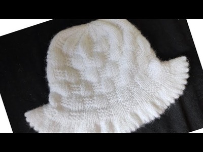 Baby cap with round flap very stylish.