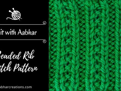 Beaded Rib Stitch Knitting Pattern
