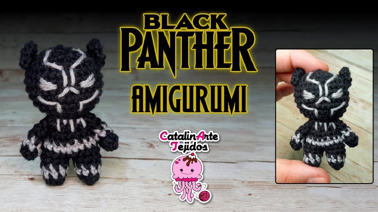 Black panther mini amigurumi | CatalinArte Tejidos