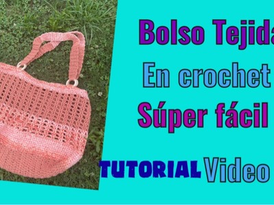 Bolsa tejida en crochet súper fácil {VIDEO PARTE#1} #tutorial    #bolsa  #tejidoacrochet #ganchillo