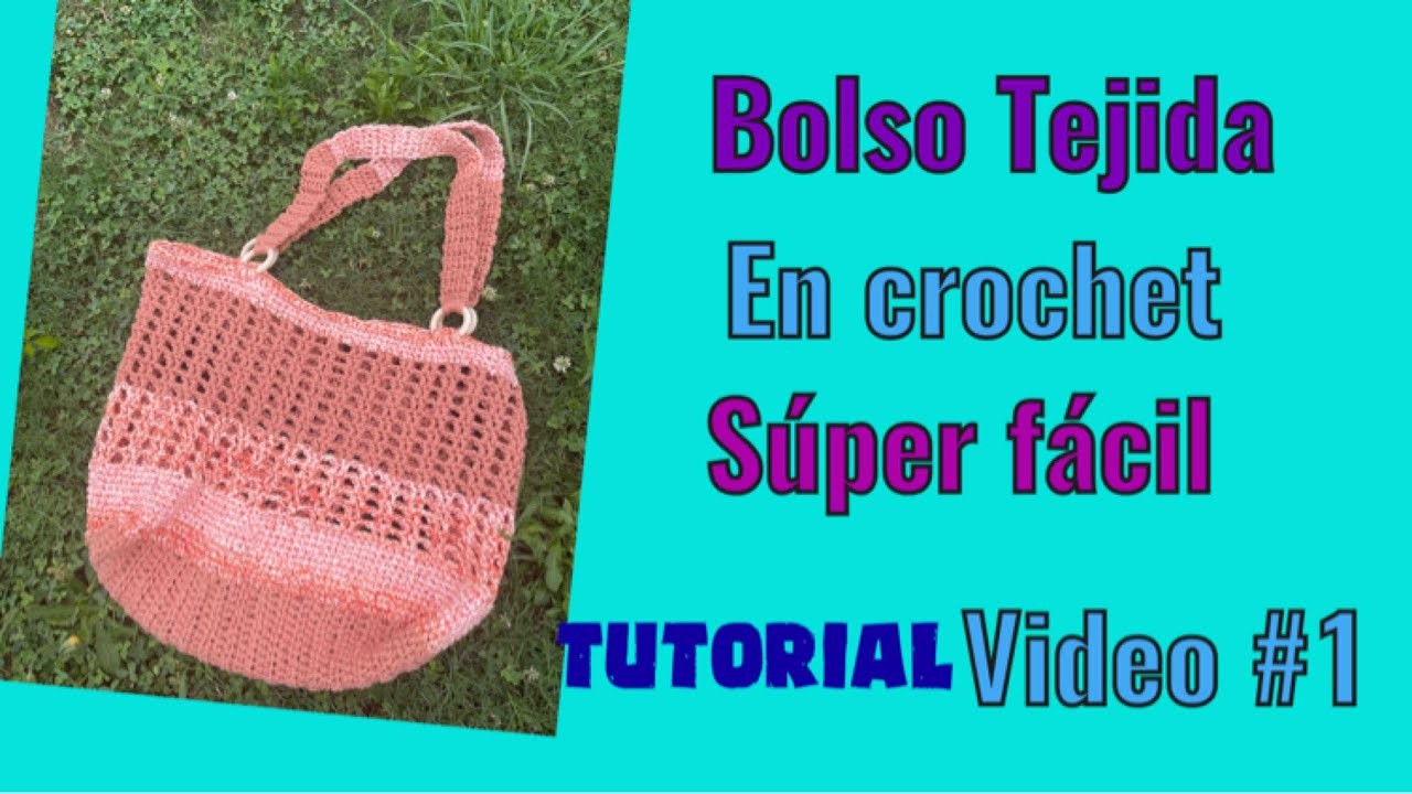 Bolsa tejida en crochet súper fácil {VIDEO PARTE#1} #tutorial    #bolsa  #tejidoacrochet #ganchillo