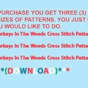 Turkeys In The Woods Cross Stitch Pattern***L@@K***Buyers Can Download Your Pattern As Soon As They Complete The Purchase
