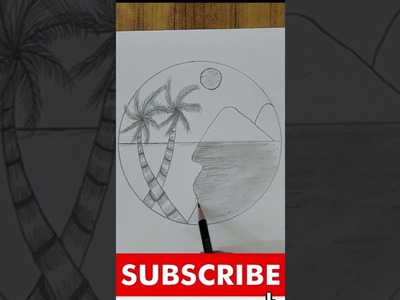 Easy Circle Scenery Drawing