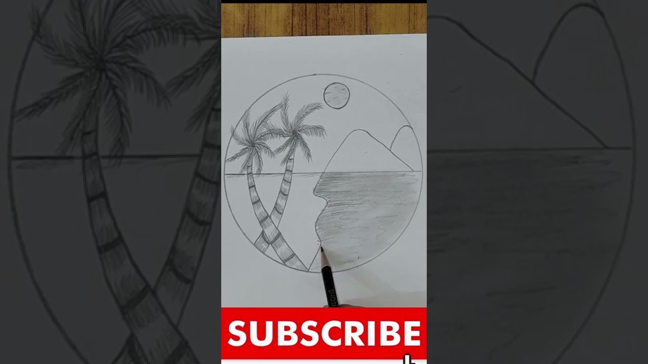 Easy Circle Scenery Drawing